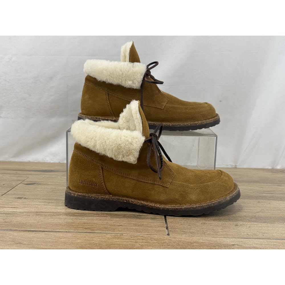 Birkenstock Bakki Suede Shearling Lined Boots Brown Mens 8 Womens 10‎ EU 41